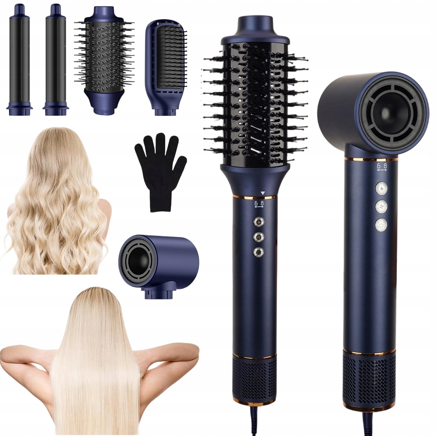 Vysoušeč Vlasů Fén-kulma Profesionální Ionizace Styler Komplet