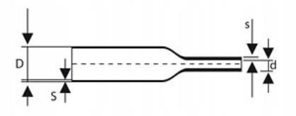 Koszulka izolacyjna termokurczliwa Trytyt RTS-9,5/4,8ZZ ŻÓŁTO ZIELONA 1m Rodzaj termokurczliwa