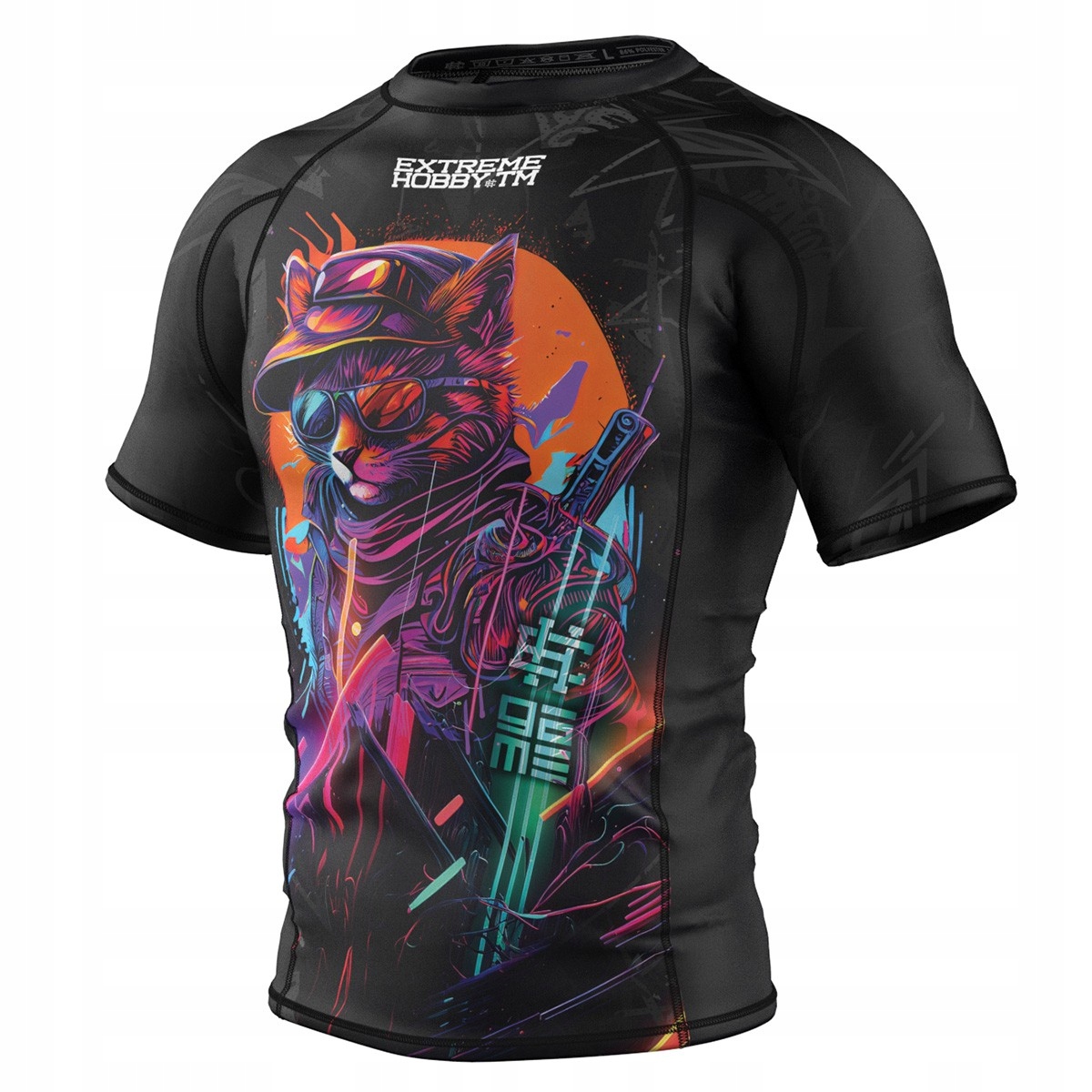 Koszulka Rashguard z krótkim rękawem Extreme Hobby CYBER ANIMALS L CAT
