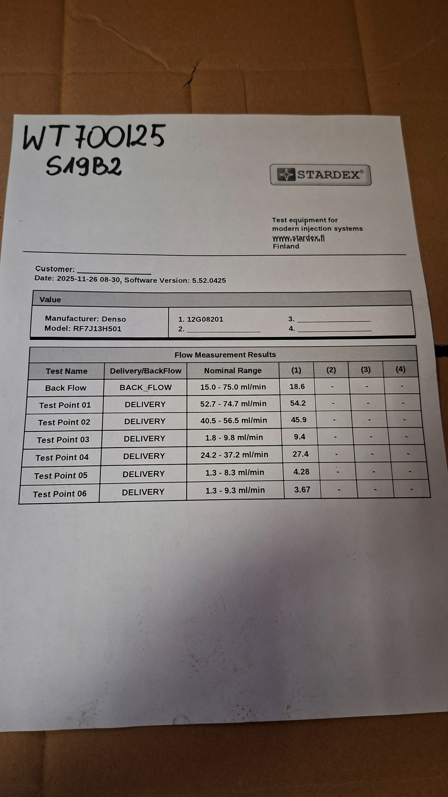 injector MAZDA 2.0CITD DENSO RF7J13H501 WYDRUK