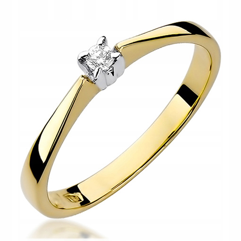 Zlatý Prstýnek Briliant 0,03 ct