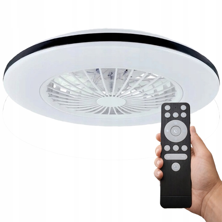 Lustr Stropní Ventilátor Lampa Stropní Svítidlo Led 48W Cct Paměť Barvy Dálkový Ovladač
