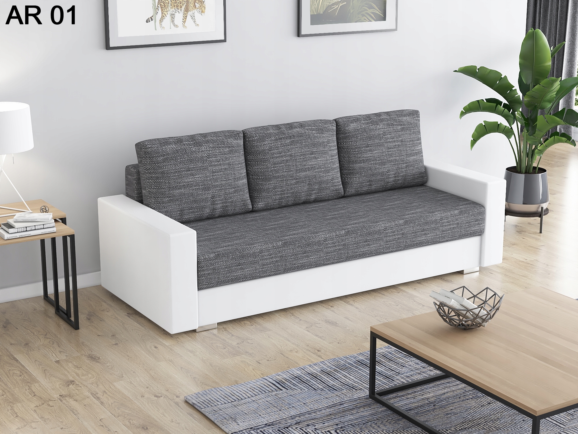 Sofa rozkładana kanapa sprężyny bonell, ARIA