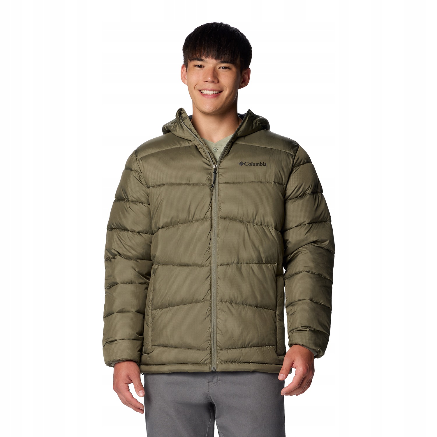 Męska kurtka ocieplana Columbia Fivemile Butte II Hooded stone green M