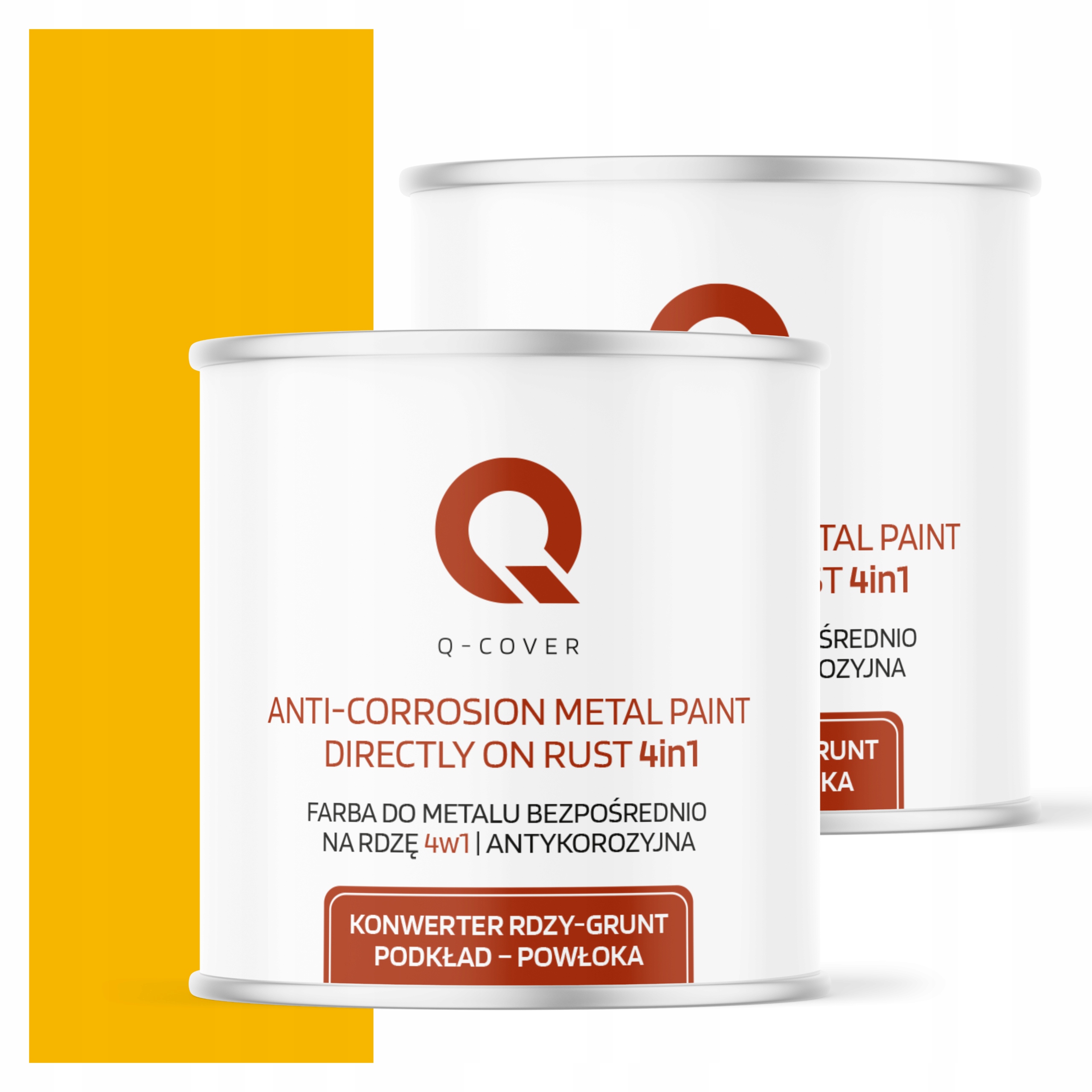Farba Priamo Na Hrdzu Kov Aluminium Oceľ 2,5L 4v1 Lesk Žltá Kadmiová