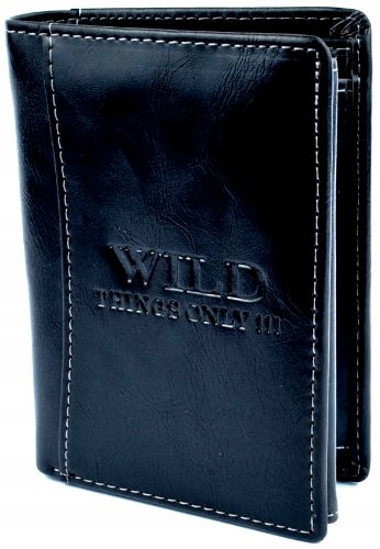 CZARNY SKŁADANY PIONOWY PORTFEL MĘSKI SKÓRA G1-97 Rodzaj portfel