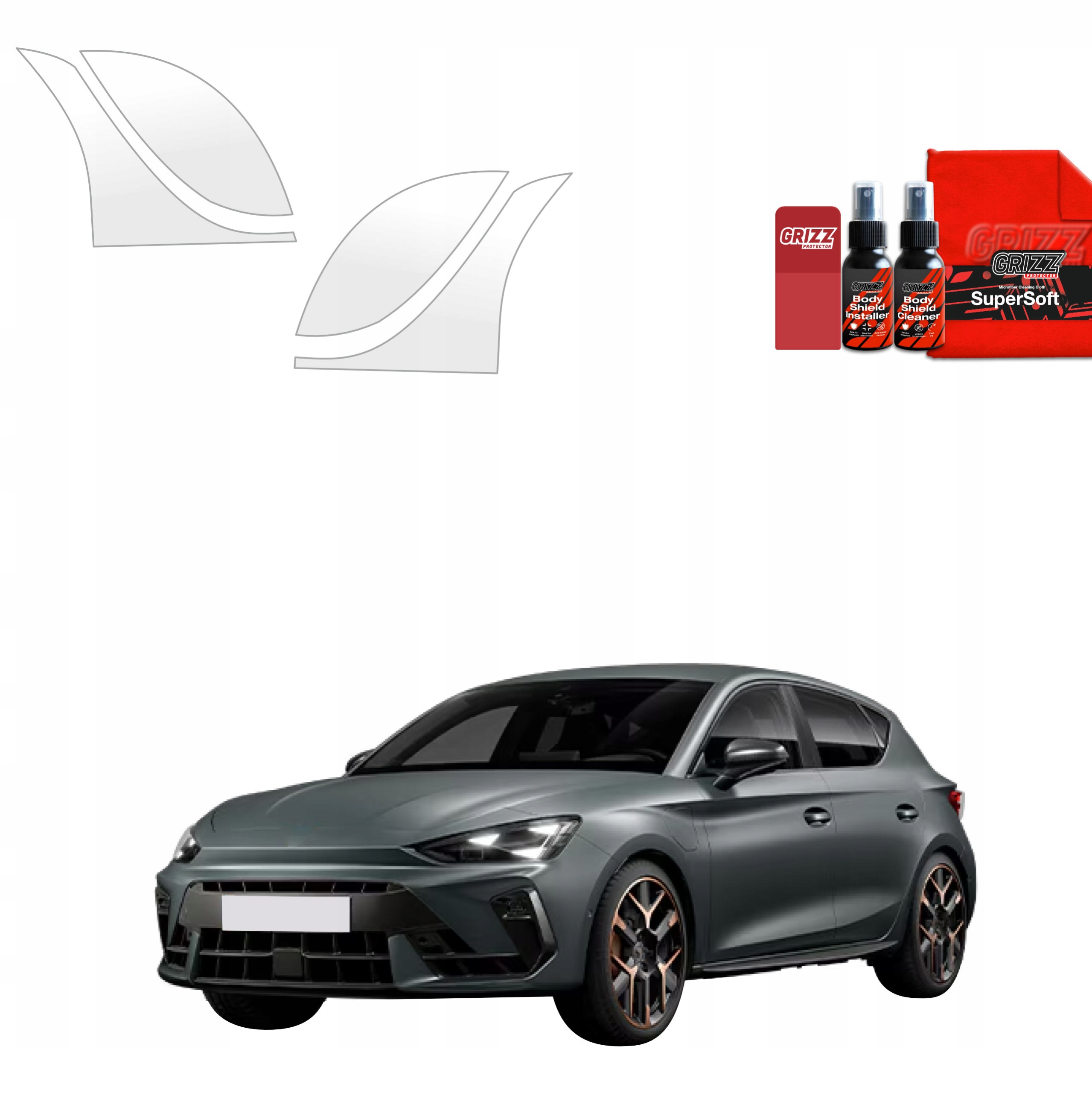 4v1 Fólie Ppf dýha na kola pro Cupra Leon Sportstourer (2024-2025) Gri