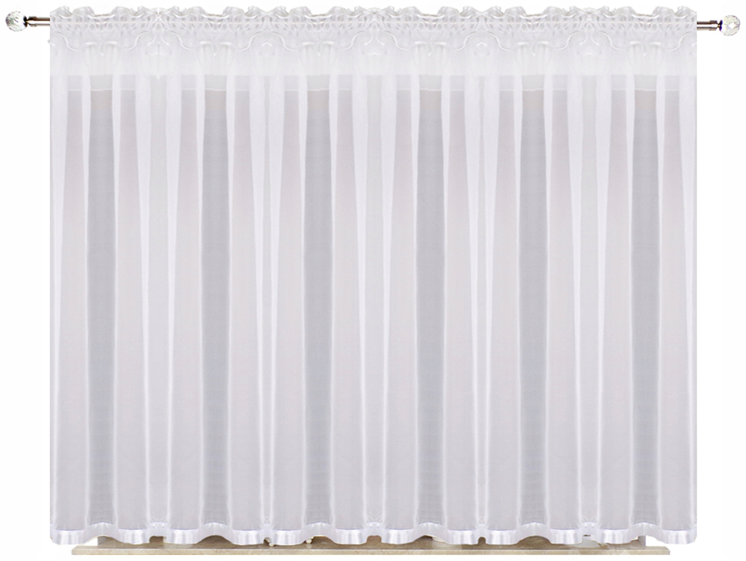 

Firana Gotowa Biała 150x600 CM Lamówka
