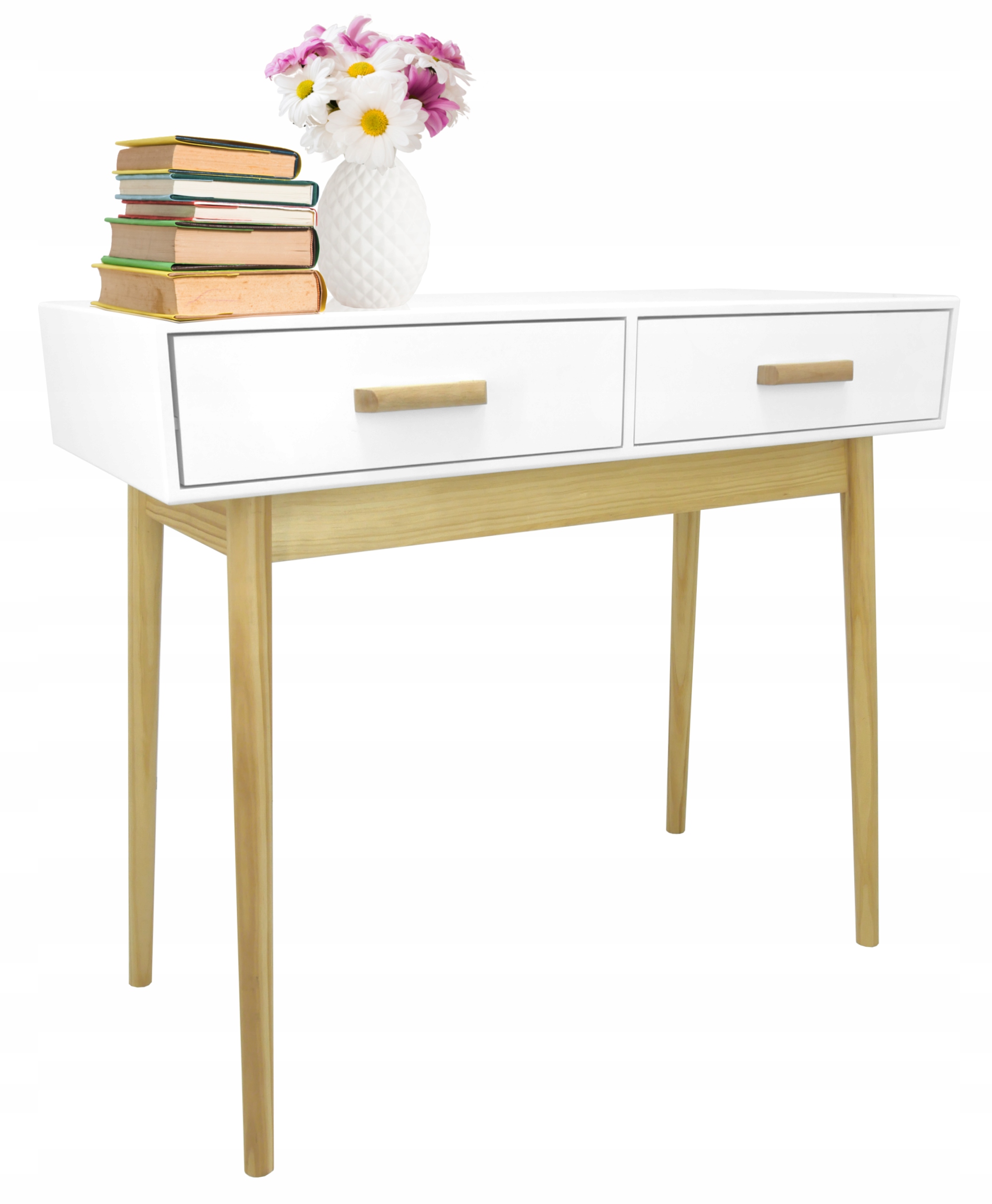 STOLIK KONSOLA SZUFLADY MAKIJAŻ DO SYPIALNI BIAŁA