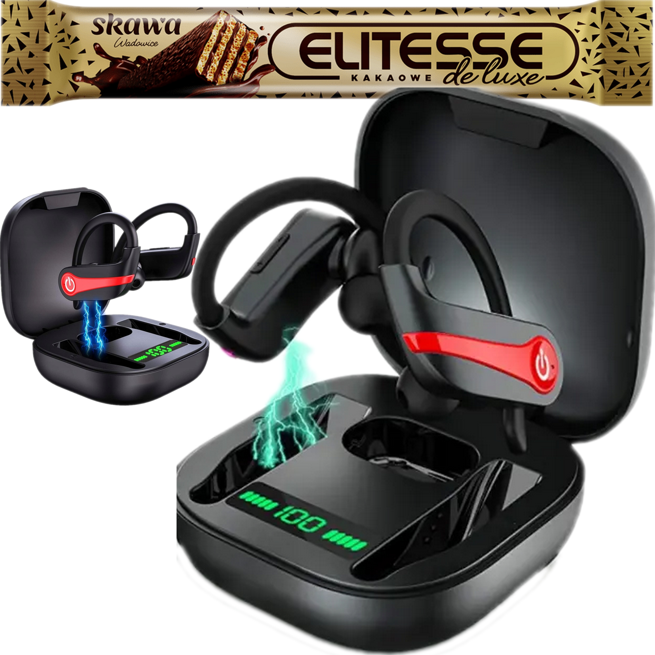 Premium SŁUCHAWKI BEZPRZEWODOWE 950MAH MOC BASS BT5.1 POWERBANK MP009