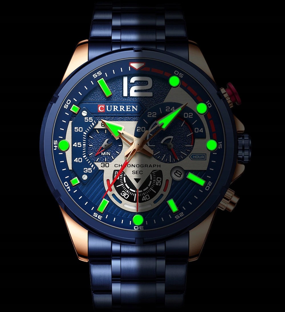 CURREN ELEGANCKI ZEGAREK MĘSKI DATOWNIK 5 KOLORÓW Model CURREN 8395