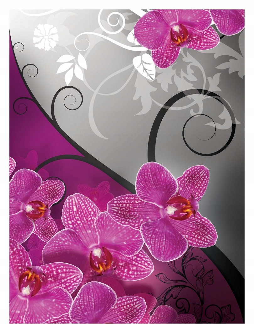 Fototapeta Orchidea ruže a fialový vinyl 184x254 do obývačky a spálne lepidlo