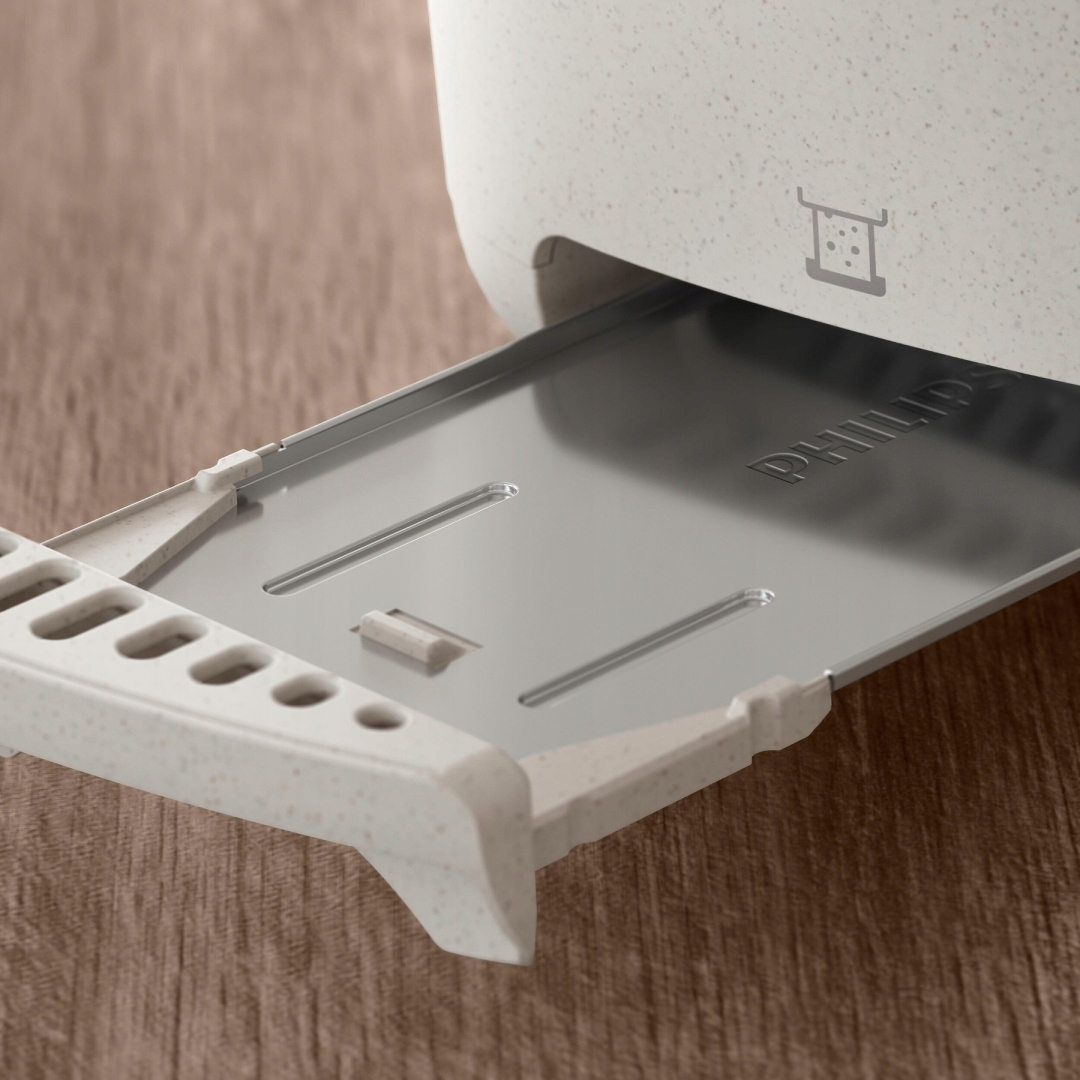 KOMPAKTOWY TOSTER Z 2 OTWORAMI BIAŁY PHILIPS Eco Conscious Kolor dominujący biały