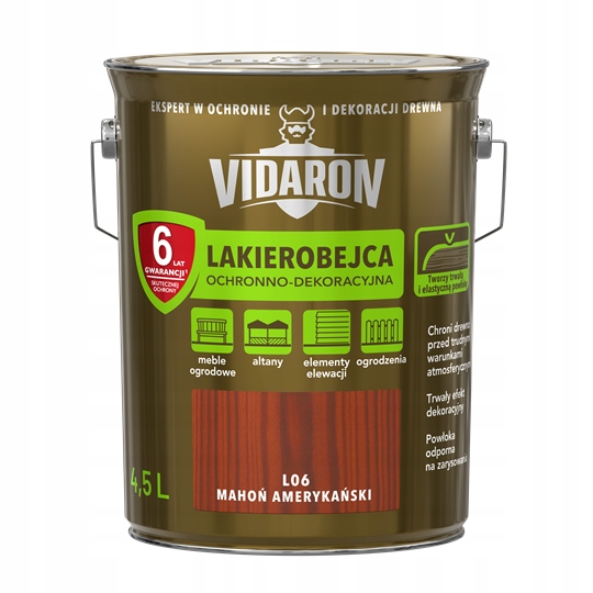 Lakierobejca Vidaron 4.5 l Mahoń Amerykański L06