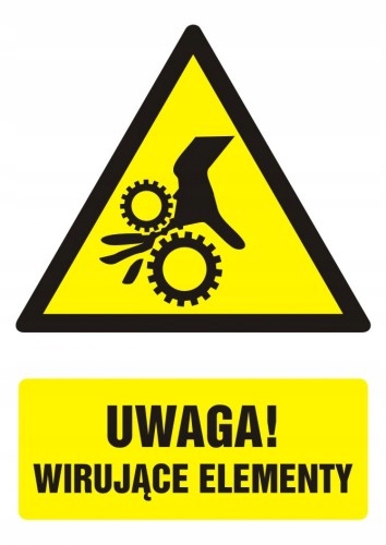 

Uwaga! Wirujące elementy 1 znak Pcv 10,5x14,8
