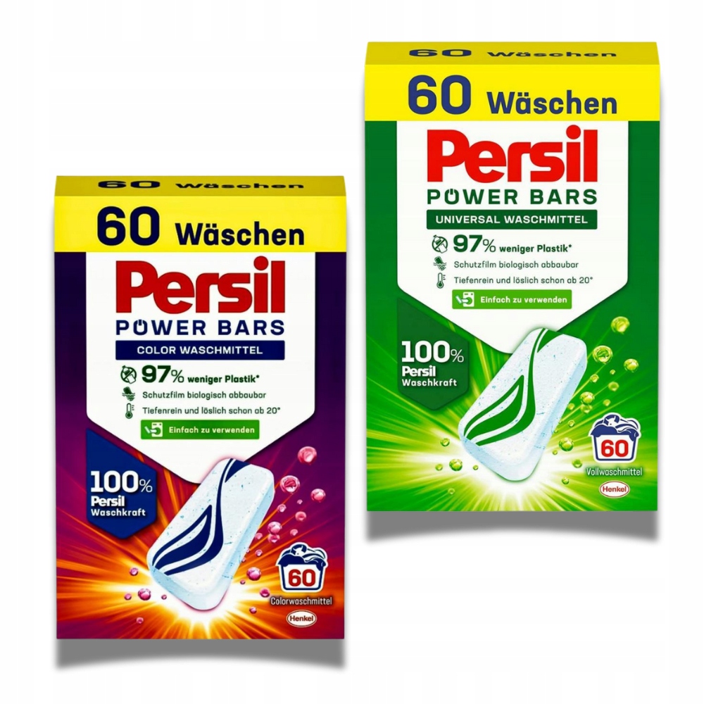 Levně Persil Kapsle na praní Barva Univerzální Power Bars 60×2 praní Sada
