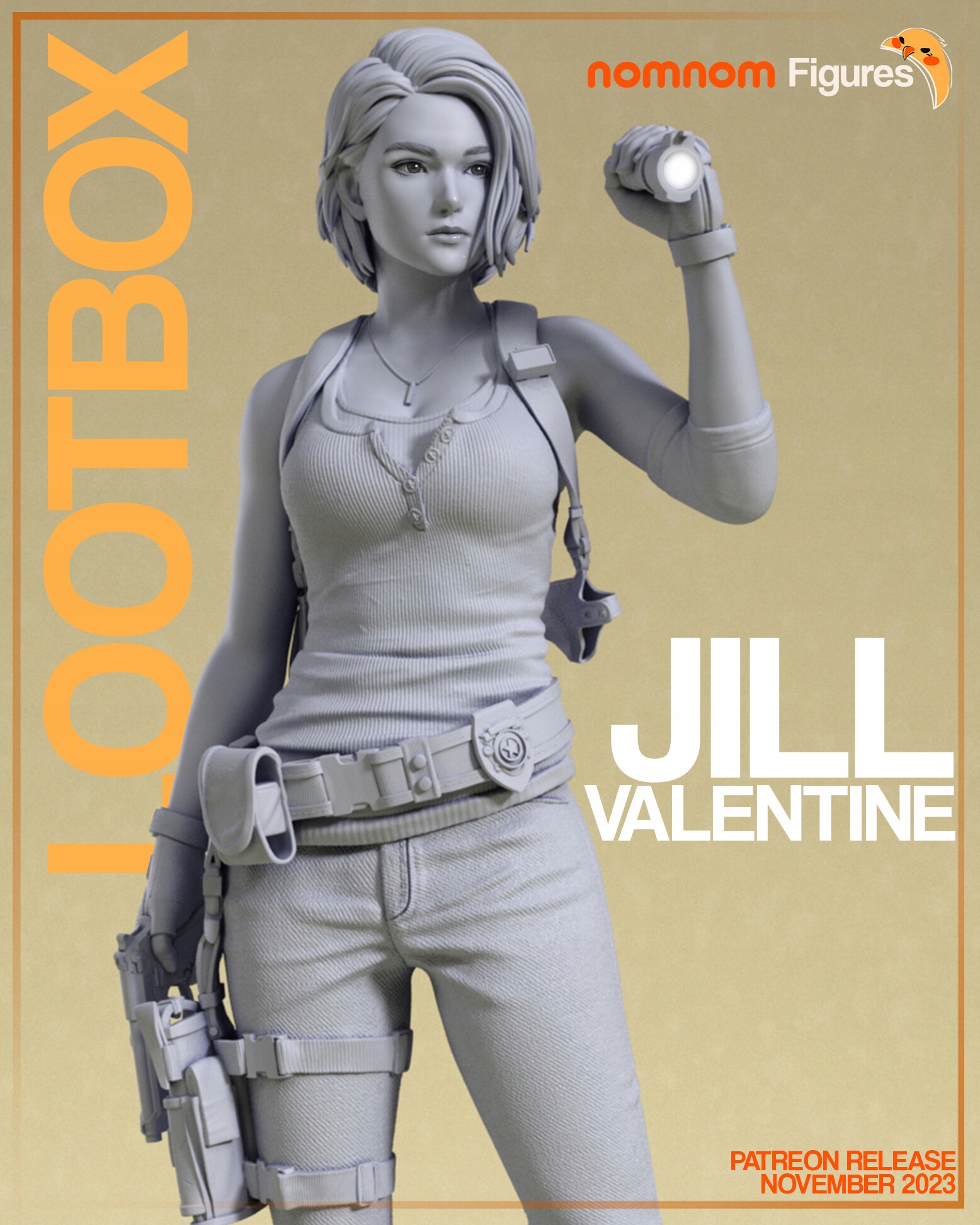 Figurka Jill Valentine Resident Evil NomNom Figures 3D tisk Pryskyřice