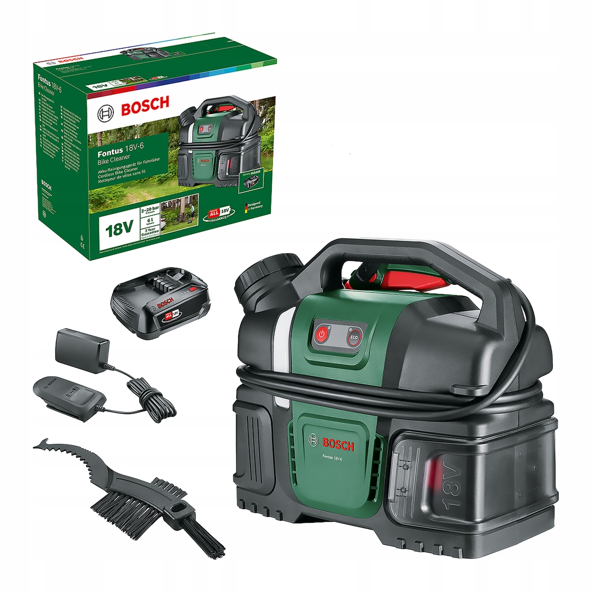 Bosch Fontus 18V-6 Akumulátorová myčka na kolo 6L 8 úrovní tlaku