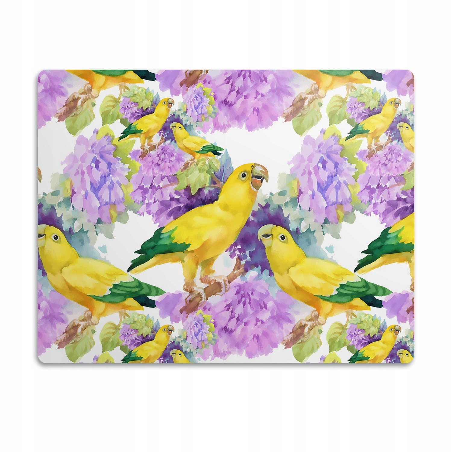 Levně Podložka pro kočky a psa pod misky Žlutí papoušci 60x40cm