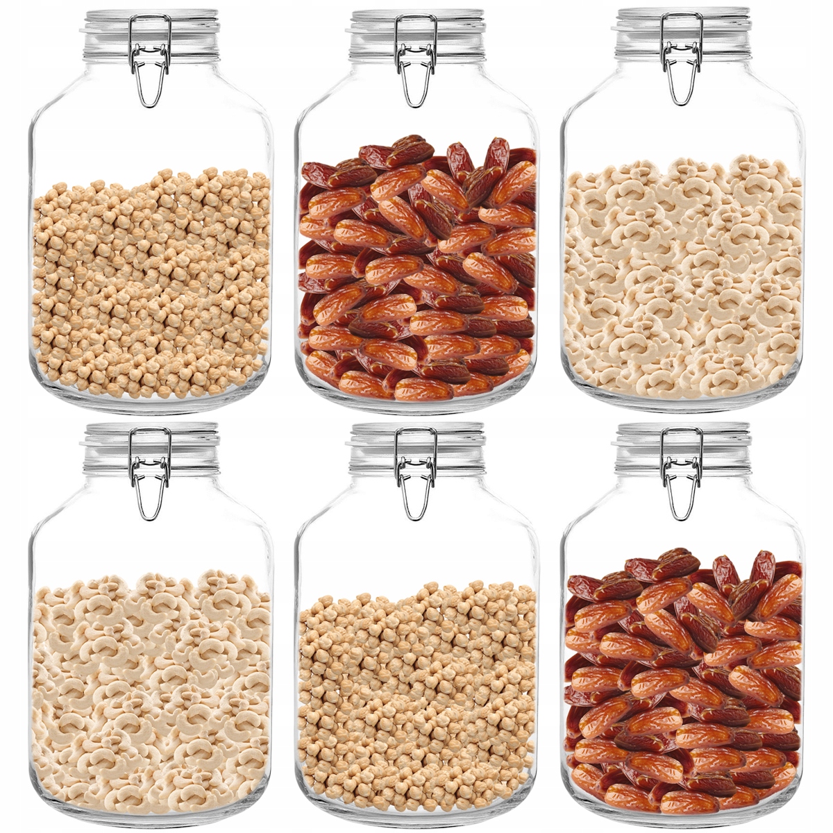 Sklenená Nádoba S Tesnením Na Sypké tekuté potraviny 5L/6