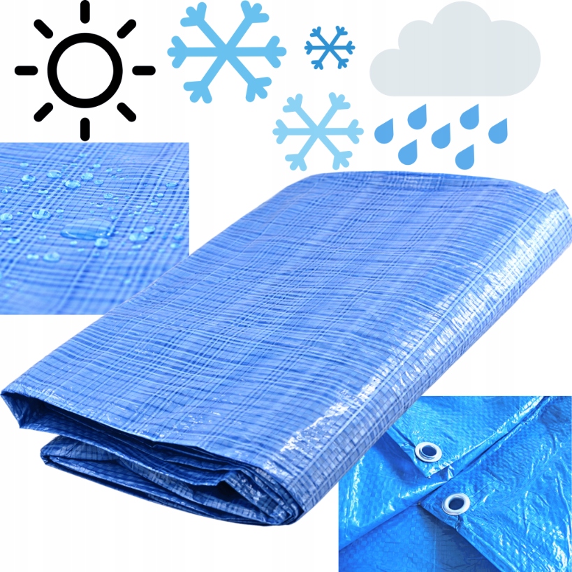 PLANDEKA PLANDEKI 2x3 NIEBIESKA WZMACNIANA OKRYCIE Stan opakowania oryginalne