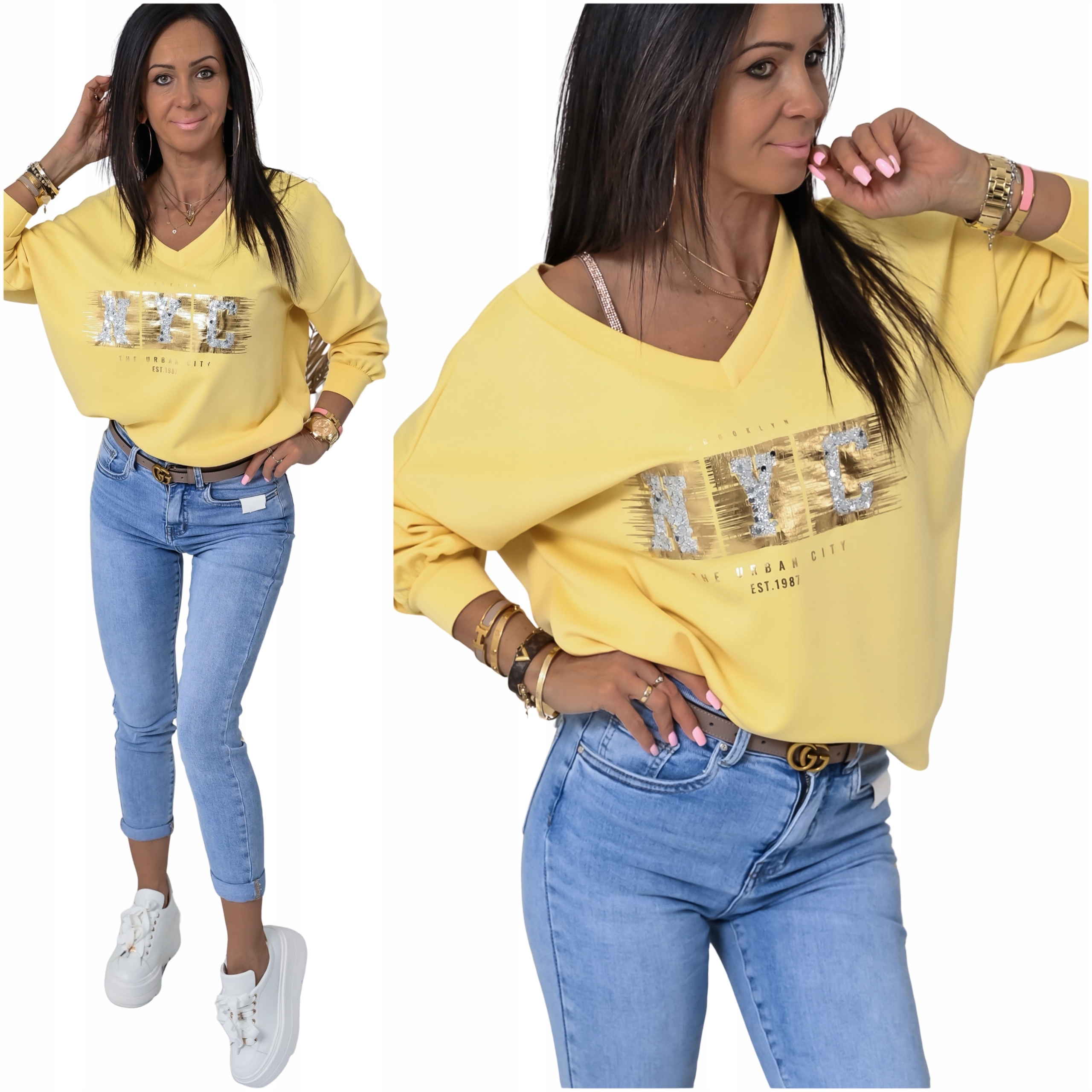 Lekka Stylowa Bluza Z Nadrukiem Letica! WZ.3