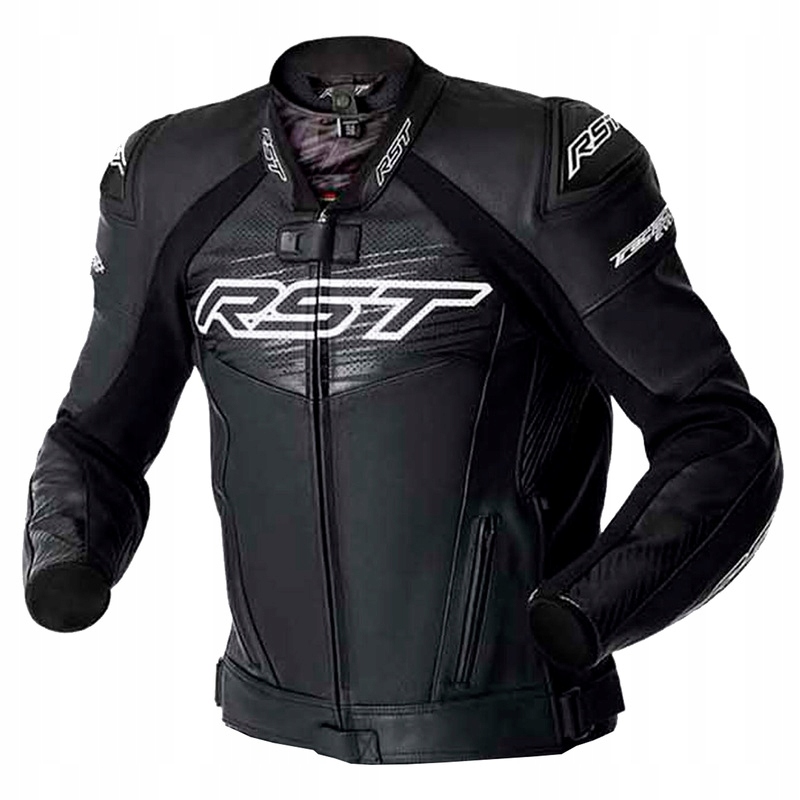 Kožená Motocyklová Bunda Rst Tractech Evo D3O Black White (3XL)