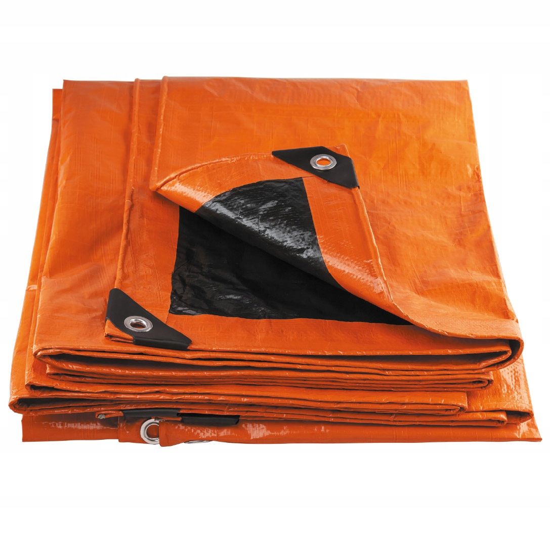 Plachta oranžová 10x10 m 110 g/m2 Silná vodotesná očka Polax