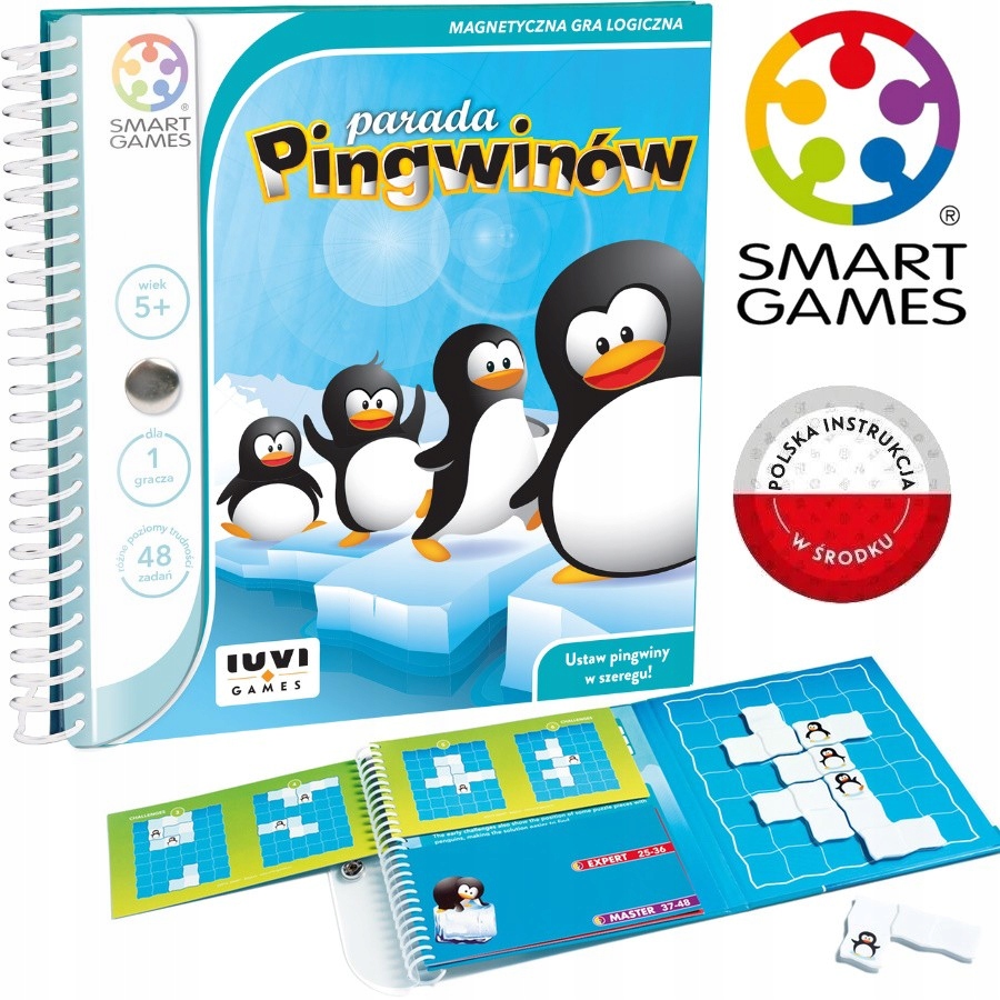 Smart Games Parada Pingwinów Polskie Wydanie 48 zadań-Zdjęcie-0