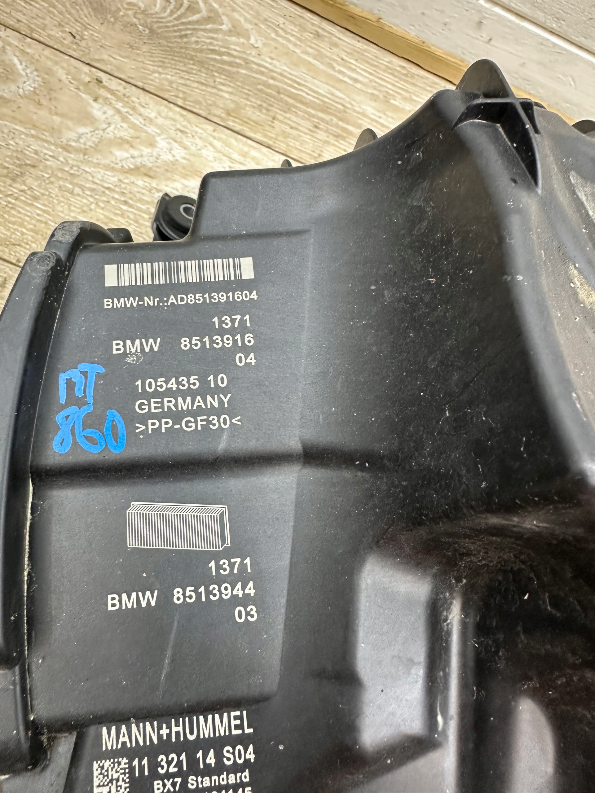 BMW Gehäuse filter luft AD851391604