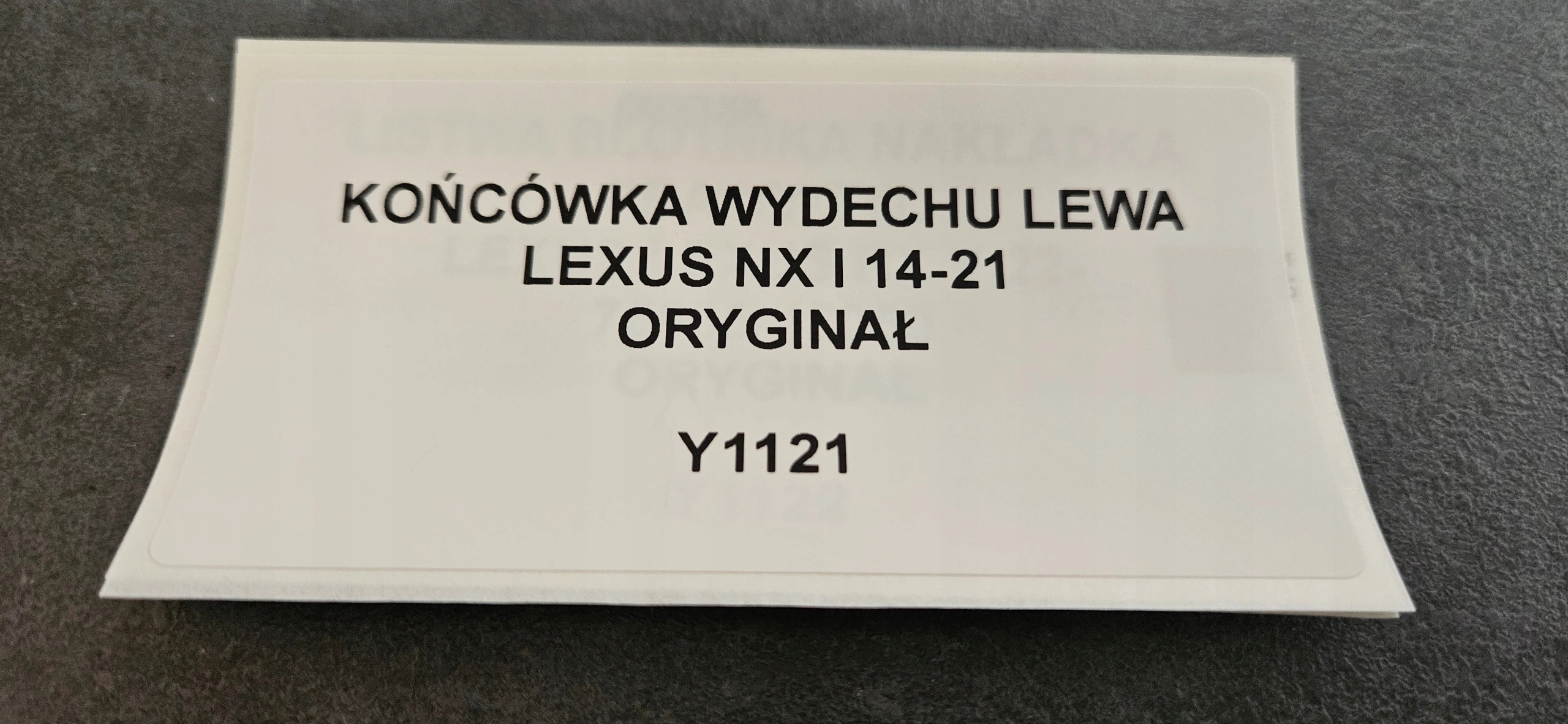 TERMINALE dello scarico sinistra LEXUS NX e 14-21 Originale