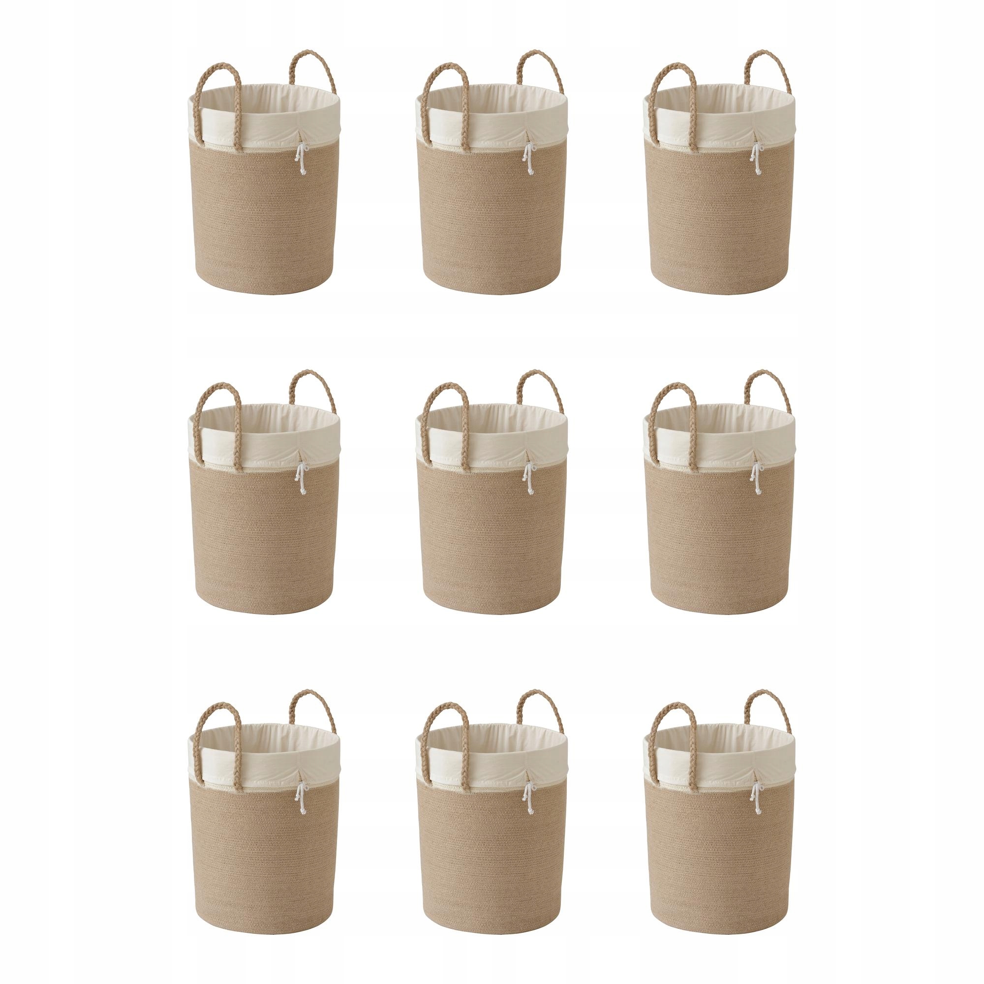 9 szt. Torba na pranie 40x50 cm z juty naturalnej Ljungan