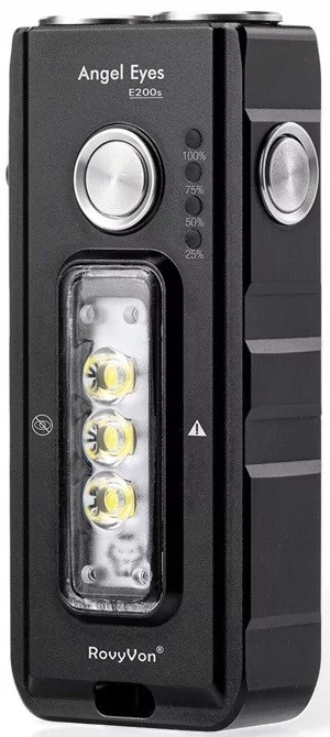 Latarka RovyVon Angel Eyes E200s Black Czarna 1650 Lumenów Multifunkcyjna