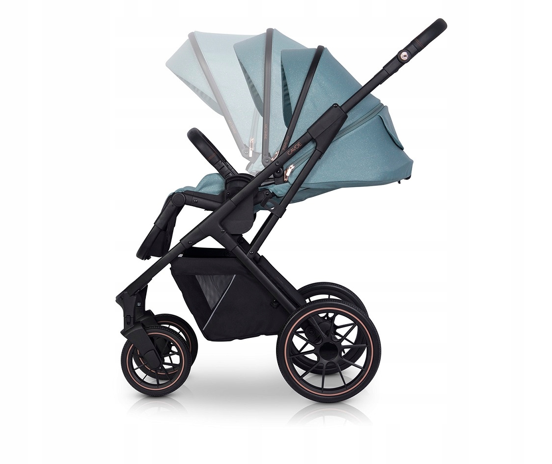 Wózek spacerowy CAVOE! AXO SHINE ! BOHO GREEN Rodzaj kół Gumowe