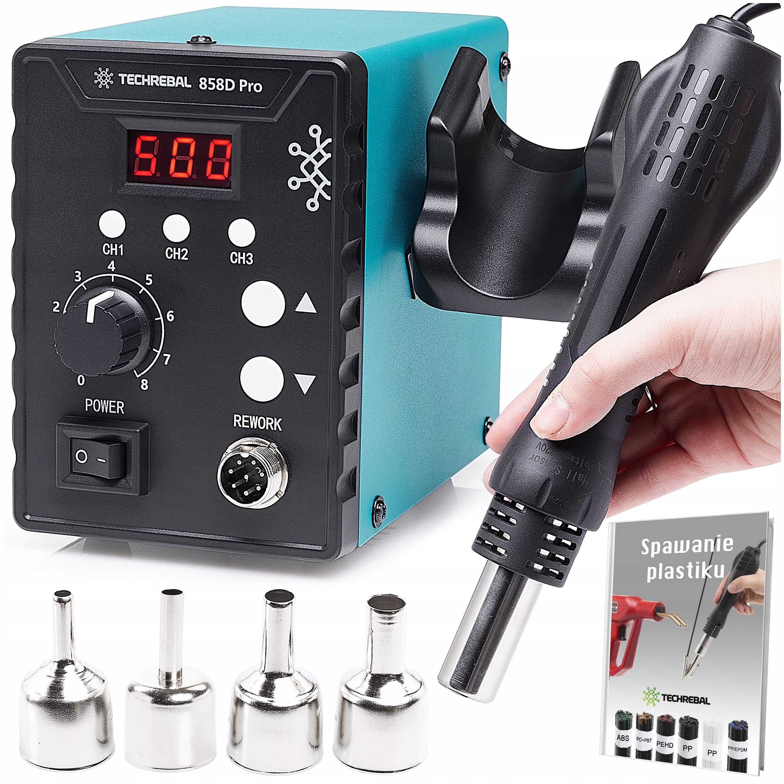 Stacja Lutownicza Spawarka Hot-air 858D 100-500°C