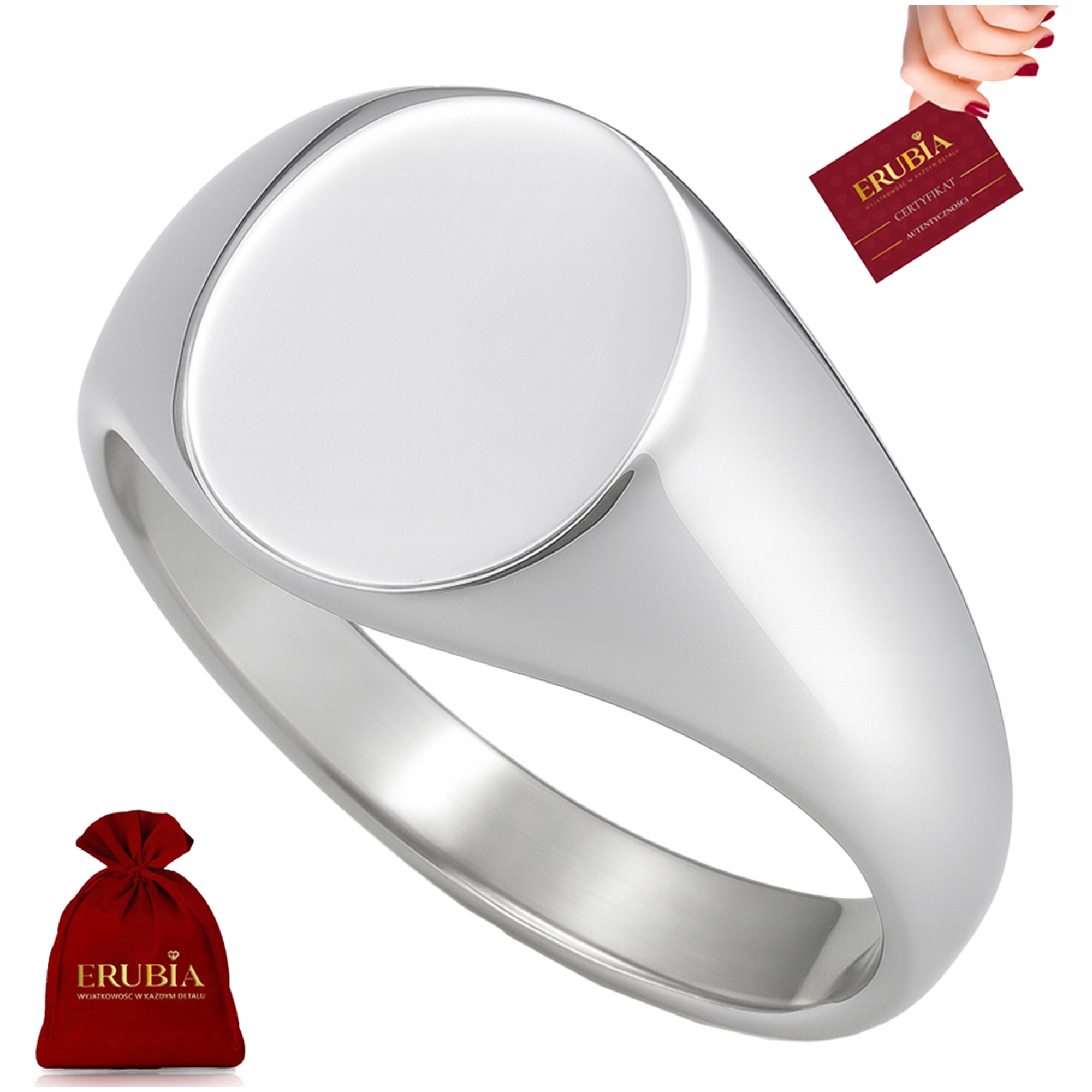 Pánský Stříbrný Prsten, Klasický, Hladký, Ryzost 925, Velikost 22 Certifikát