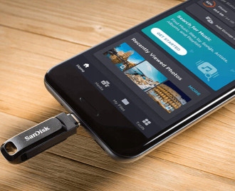 SanDisk Pamięć USB typ C Ultra Dual Drive Go 512GB + USB C 400MB/s SZYBKI Kolor czarny