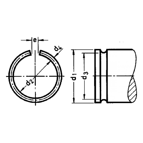 Pierścień osadczy A(Z) 4 DIN 7993 A 500 szt. Marka inna