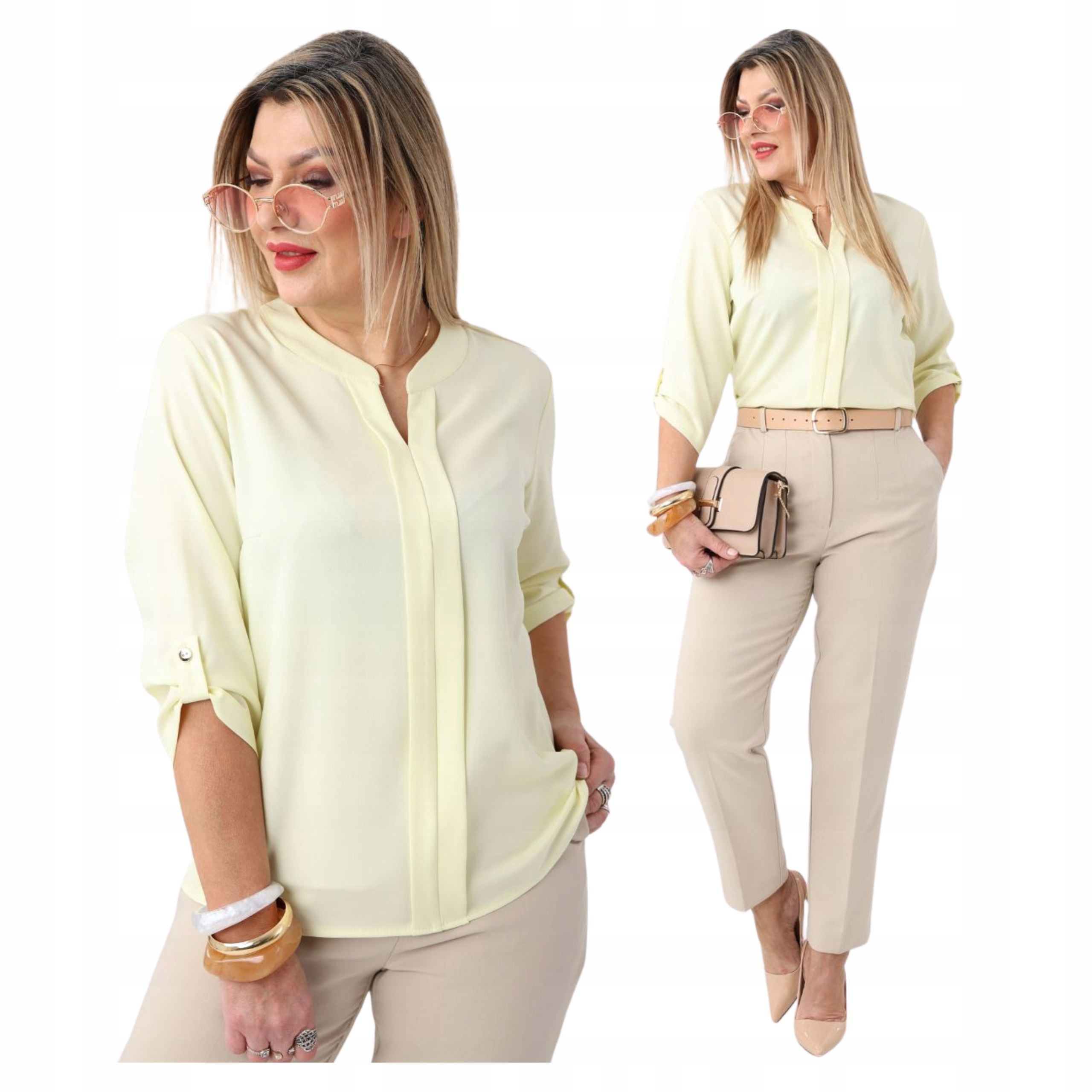 Bluzka Wizytowa Z Plisą Polski Producent Duże Rozmiary