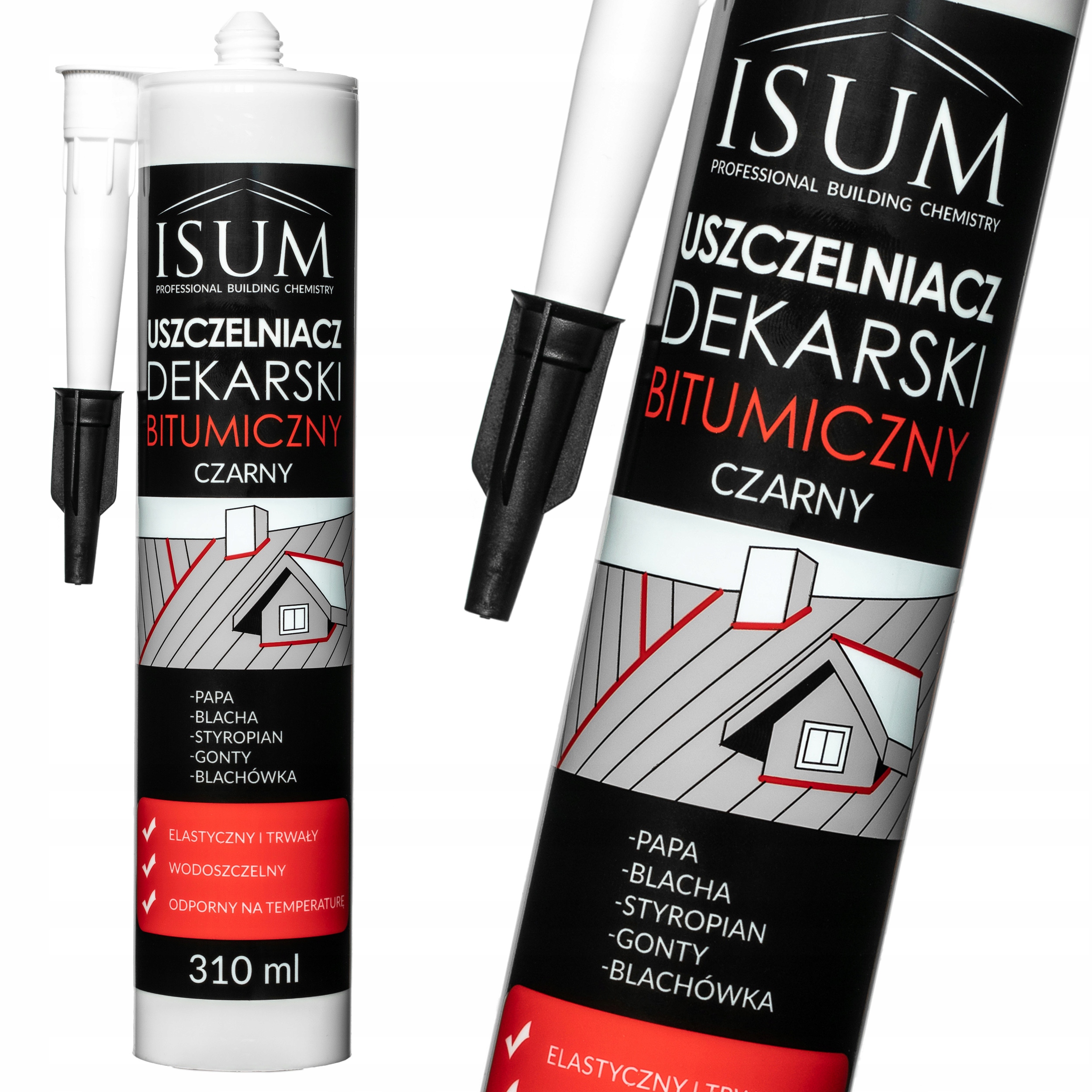 

Isum Uszczelniacz Dekarski bitumiczny 310 ml