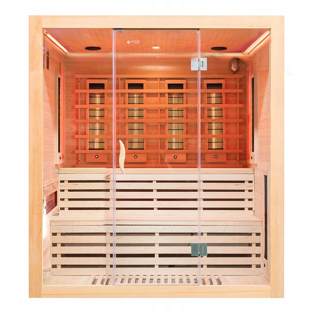 Sauna Na Podczerwień Infrared 4 Osobowa Wewnętrzna 200X180X200CM Mazur