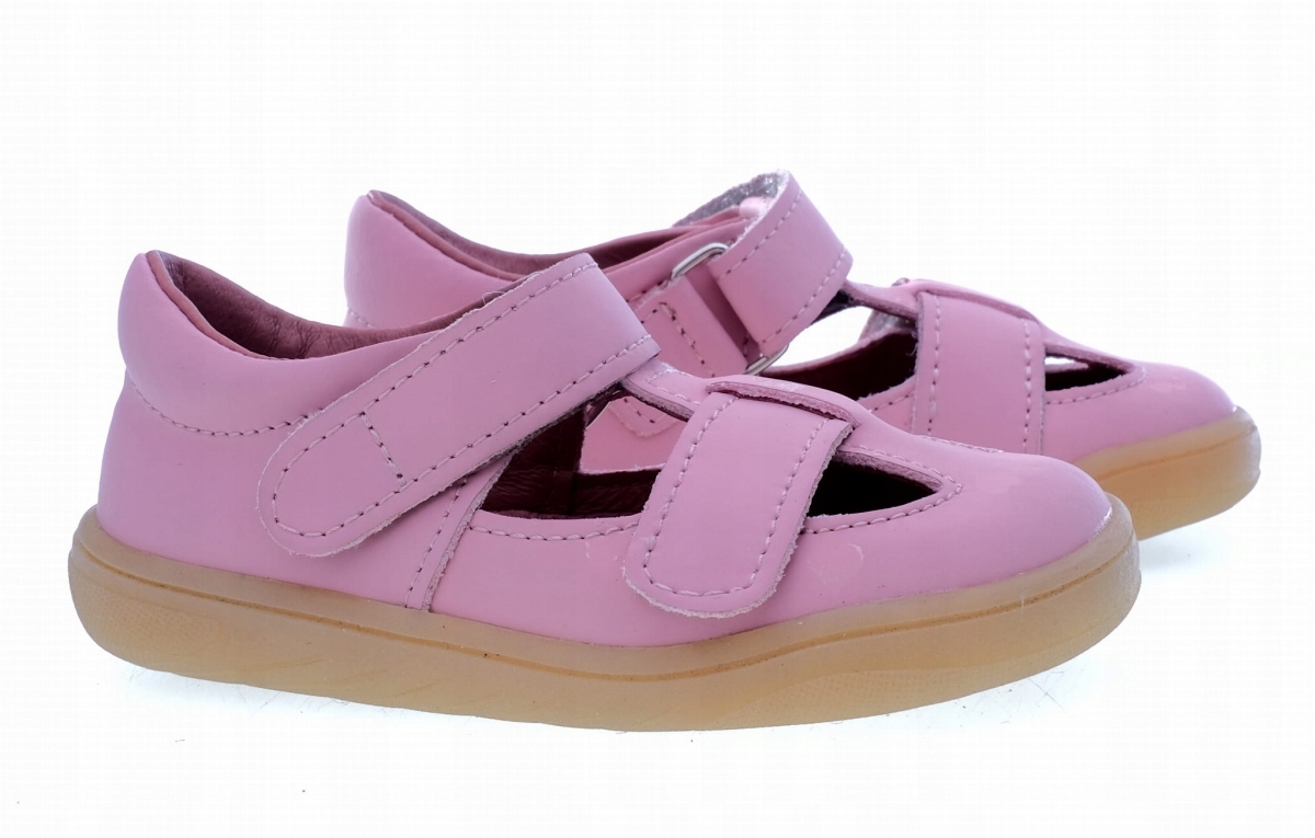 Sandałki Mazurek Barefoot 1372 Pink na rzepy roz.23
