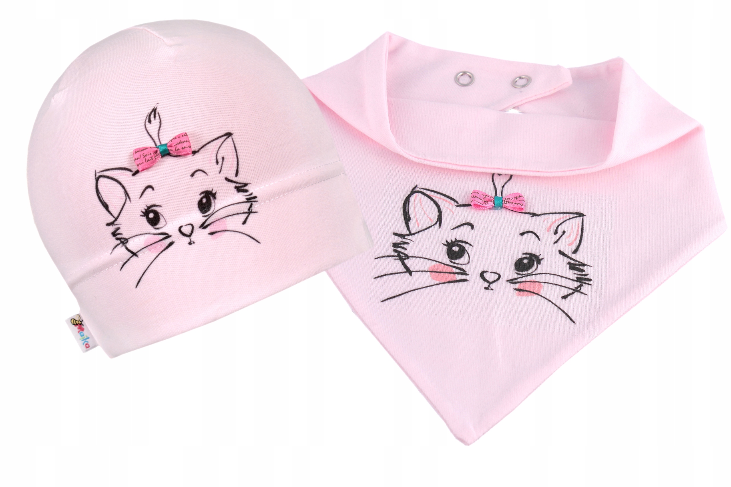 KOMPLET CZAPKA + CHUSTKA POD SZYJĘ DLA DZIEWCZYNKI