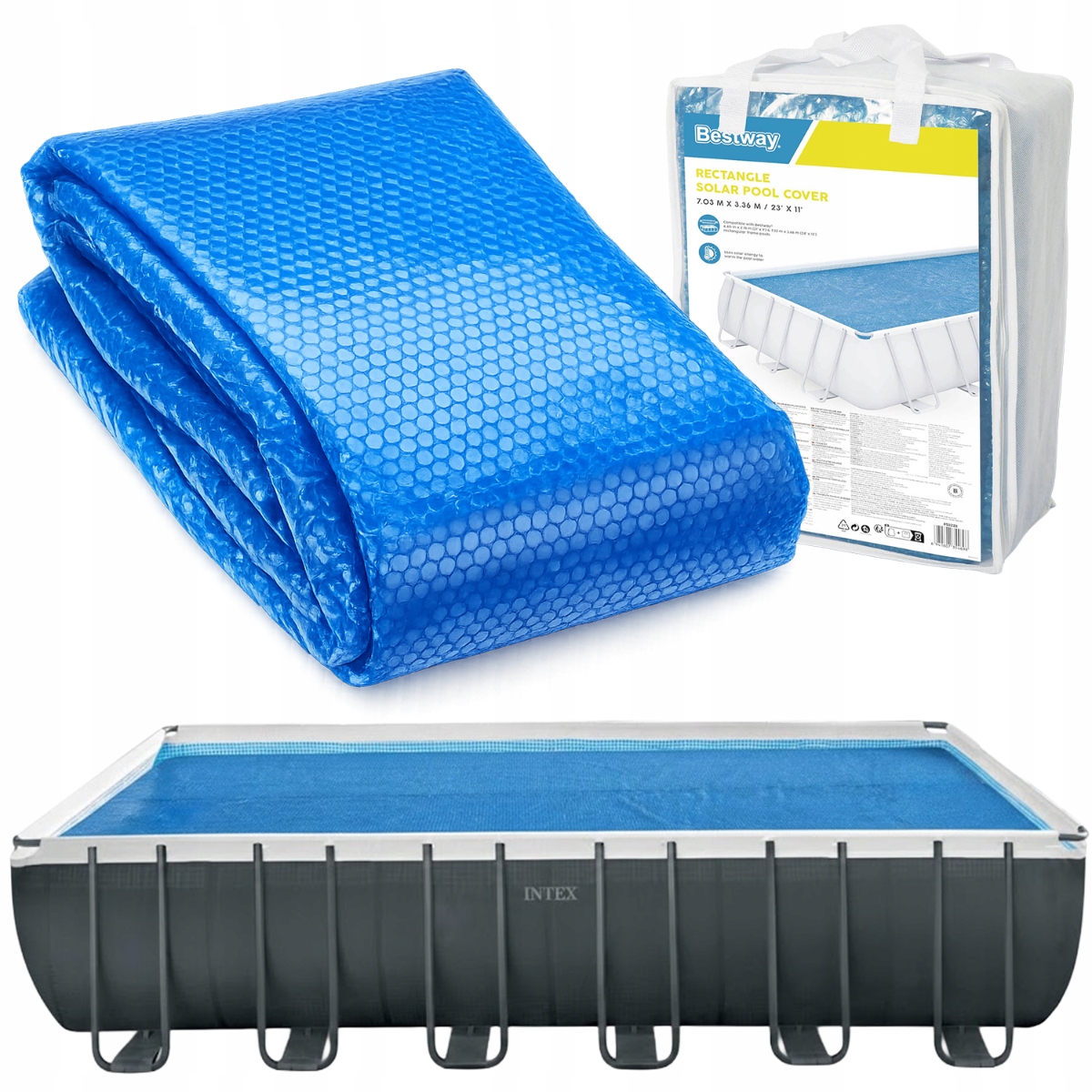 Tepelná Krytka Solárna Krytka Do Bazéna 732 X 366 CM Bestway 58228