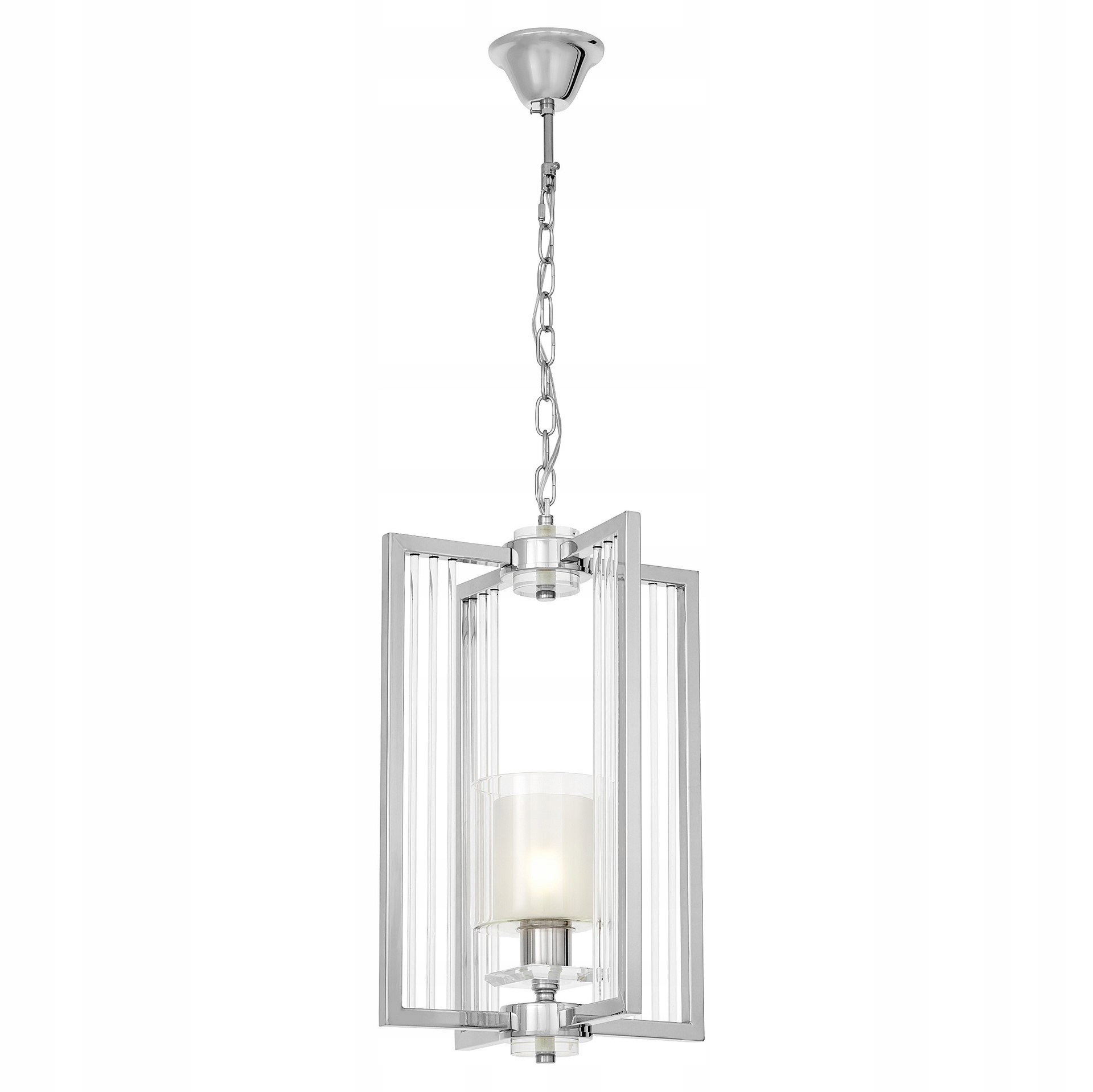 Lampa Wisząca Sufitowa Nowoczesna Zwis Chrom Led Manhattan Lumina Deco