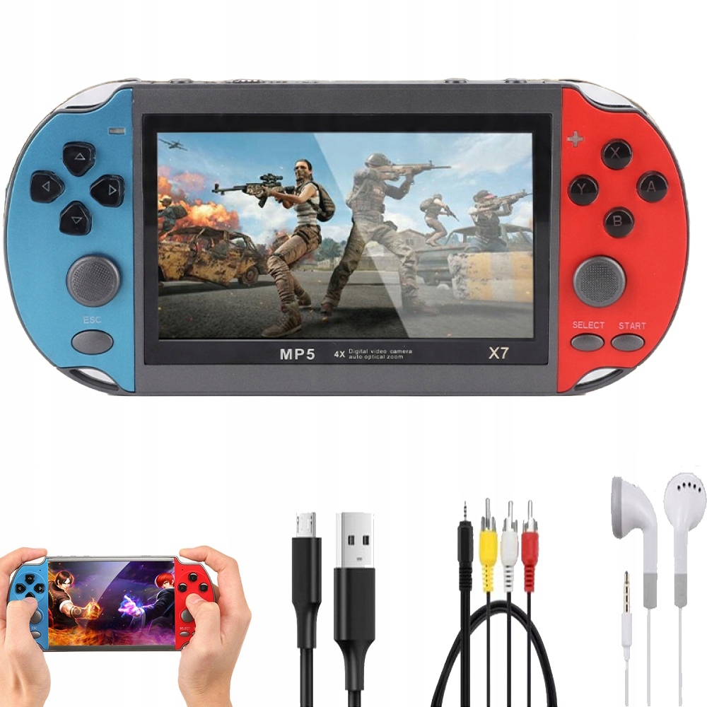 Konsola Przenośna X7 Do Gier Retro Kompaktowy Rozmiar Dwa Joysticki