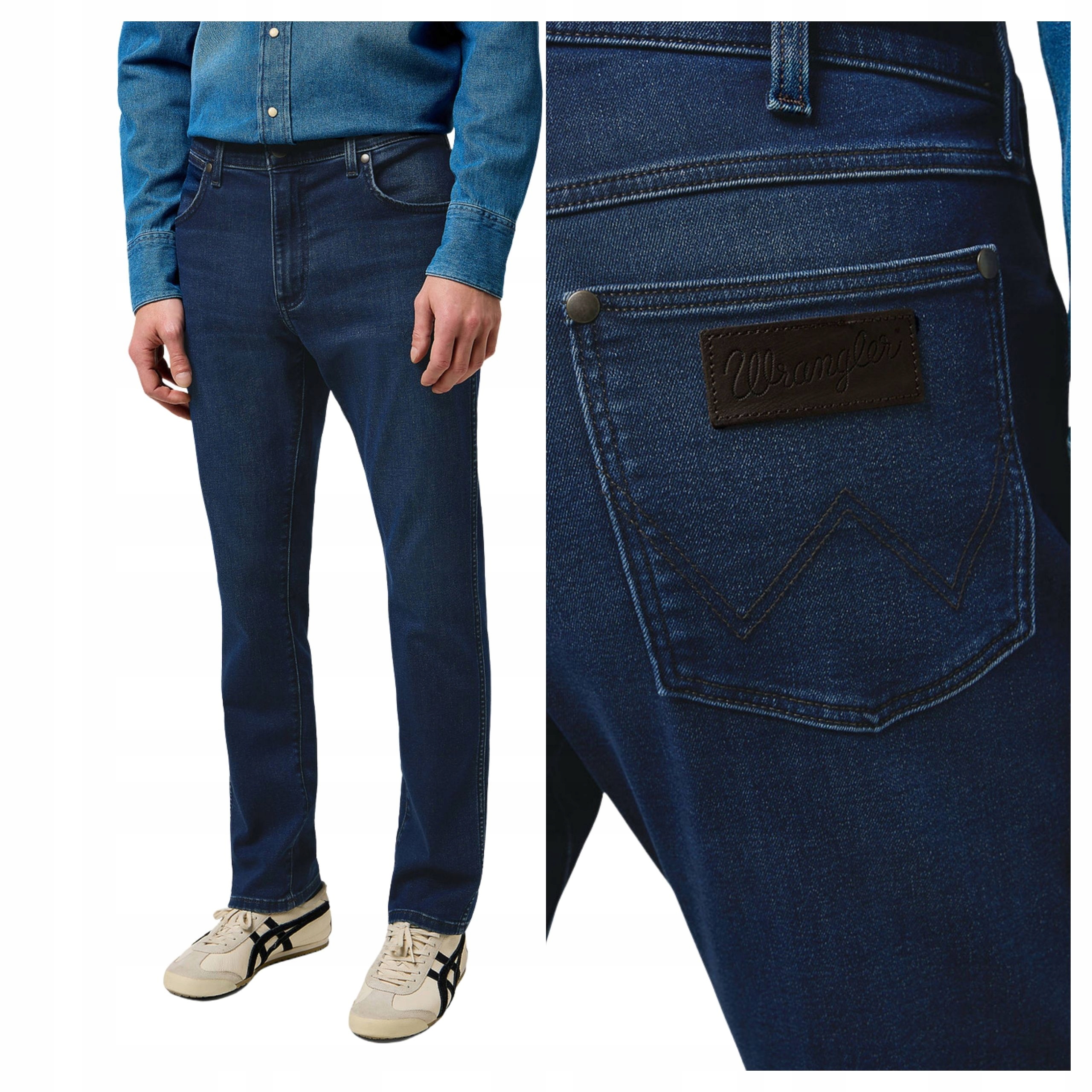 Pánské džínové kalhoty Wrangler Larston Slim Fit modré W33 L32