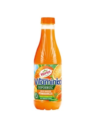 Levně 8xHortex Vitaminka Imunita Jablko, mrkev, pomeranč šťáva láhev Pet 1L