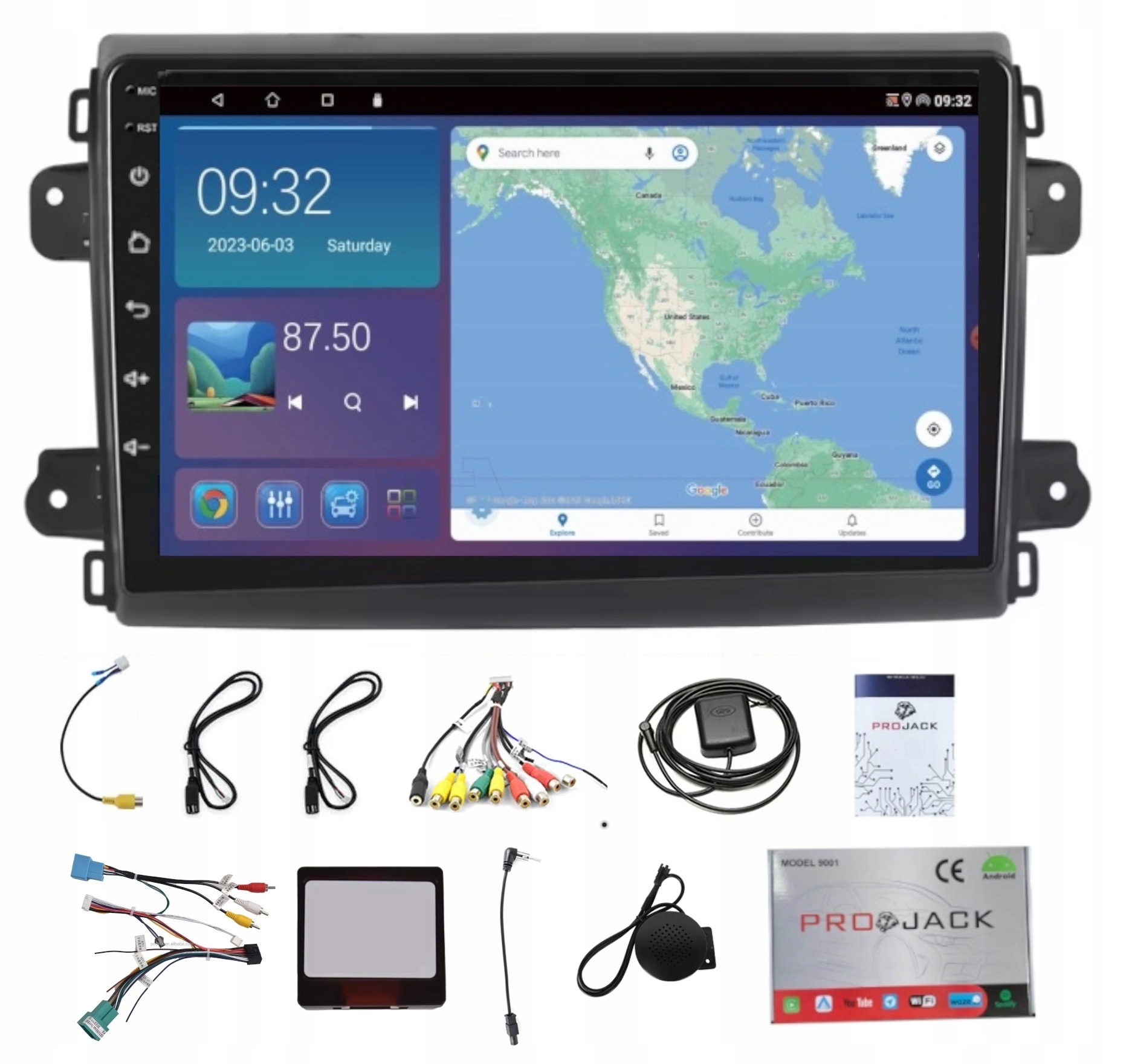 Rádio Navigácia Gps Android Fiat Ducato 2020-2023 Carplay Wifi 4GB 64GB