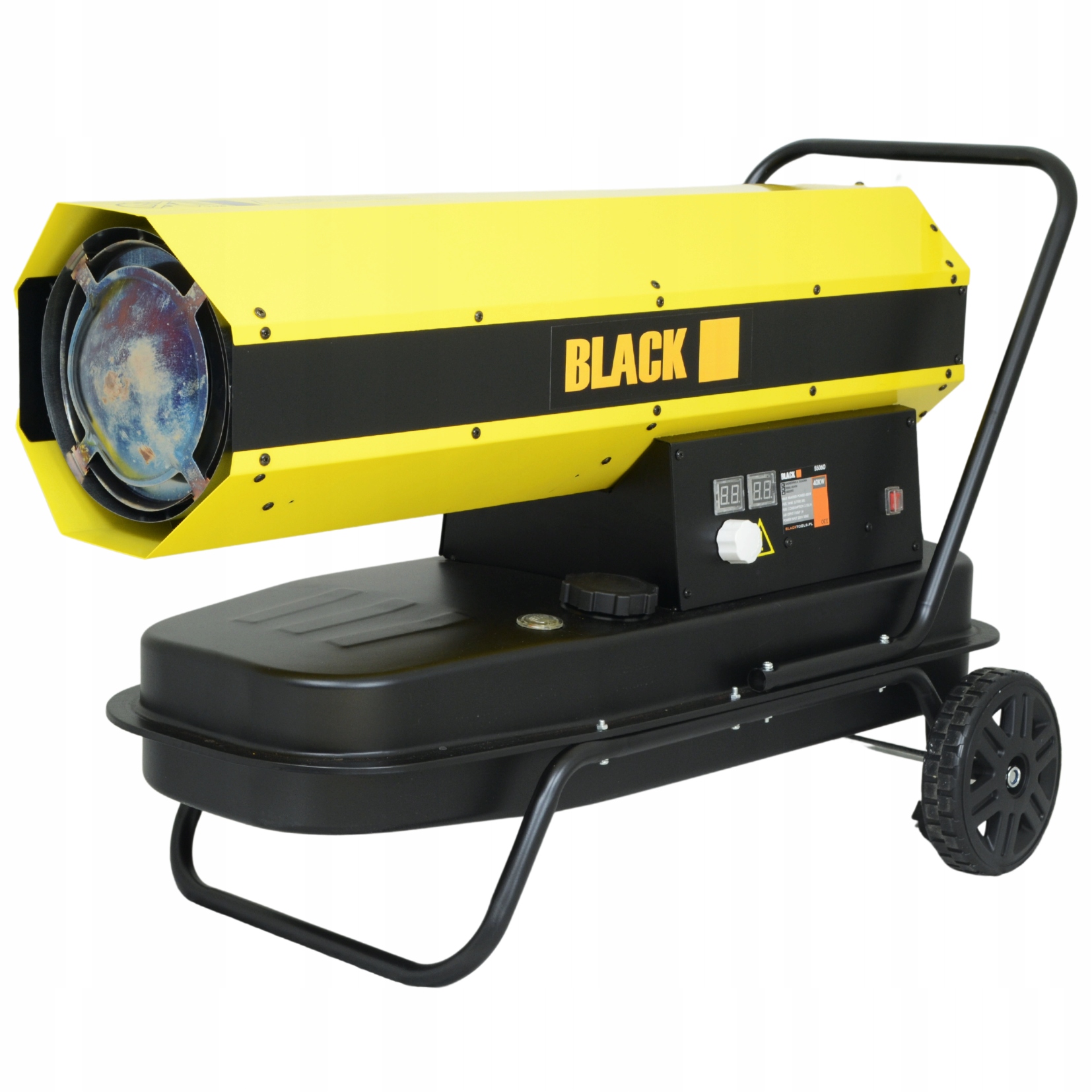 Nagrzewnica Duza Dmuchawa Olejowa Diesel 35KW Termostat LCD 38L Black